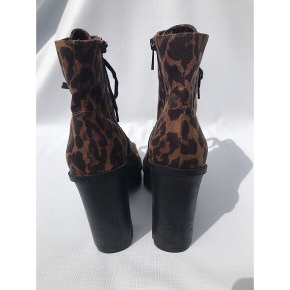 Jessica Simpson Women's Lizzah Animal Print Faux Suede Open Toe Bootie Size 10m - Picture 5 of 8